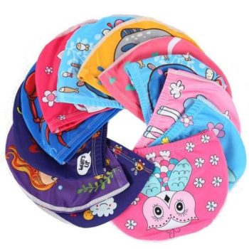Girls Boys Ear Protection Comfortable Lovely Kids Swimming Cap Elastic Beach Hat Cartoon Animal