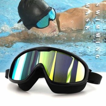 New One-Piece Swimming Mask Whole Shaped Lens Swimming Glasses Anti-Fog Uv Wide Vision Mirrored Goggles Men Women Adult